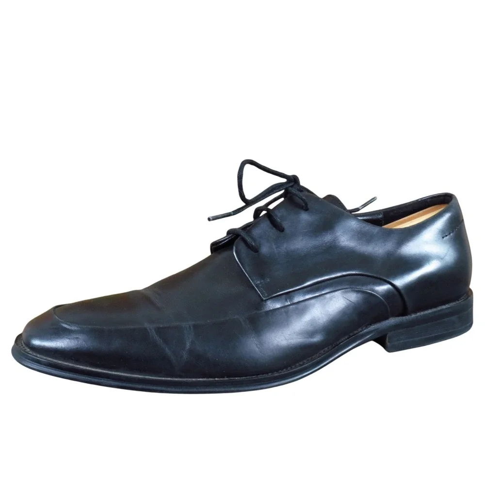 Kenneth Cole Down The Shore Men Casual Oxford Shoe 10.5 Business Black‎ Leather